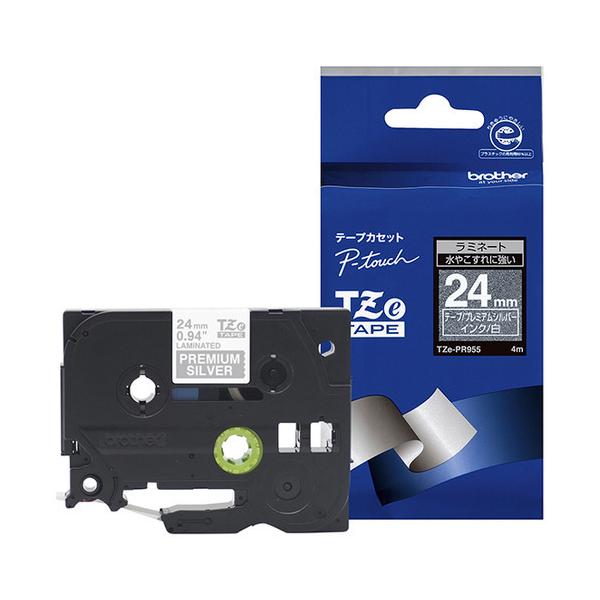 �u���U�[ TZE-PR955 ���x�����C�^�[ �s�[�^�b�`(P-Touch)�p ���~�l�[�g�e�[�v �v���~�A���V���o�[ ������ 24mm
