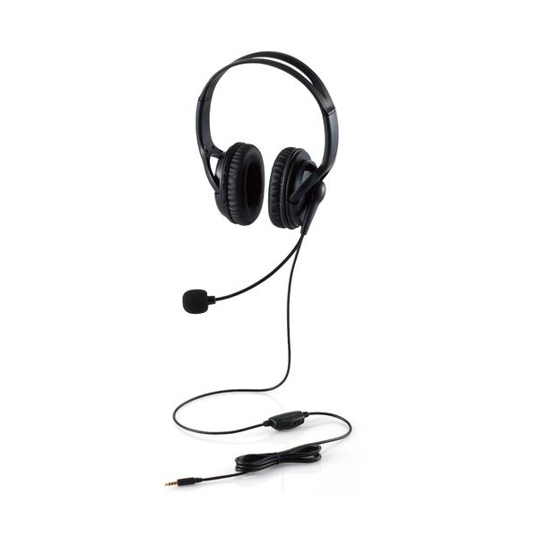 エレコム HS-HP02STBK 両耳大型4極有線ヘッドセット HSHP02STBK 131