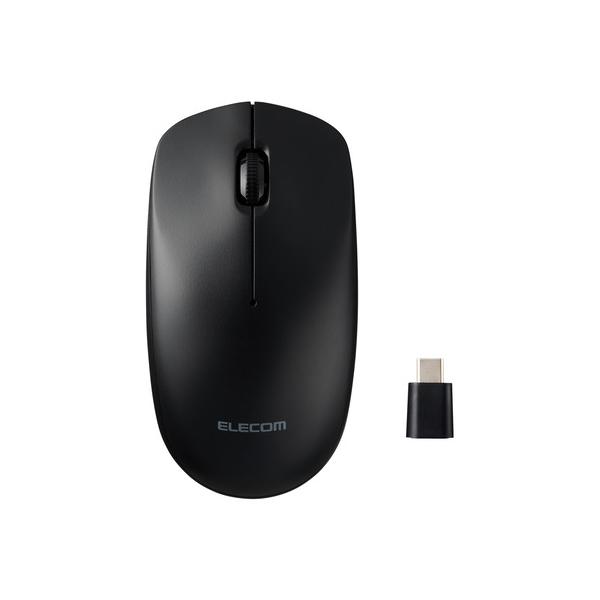 他サイト： エレコム M-LE10DRCBK 無線光学式マウス 3ボタン USB Type-Cレシーバー Windows Mac対応  ブラックの商品画像