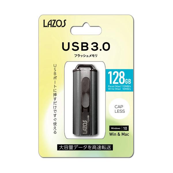 [_[fBAeNm L-U128-3.0 USB3.0Ή USB 128GB Lazos 128GB ubN