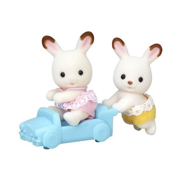 双子黒白うさぎさん エポック社 シルバニアファミリー ショコラウサギのふたごちゃん ウ-76