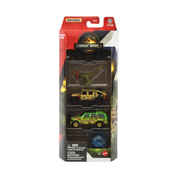 マテル マッチボックス ジュラシックワールド ミニカー まとめ売り マテル マッチボックス ジュラシック・ワールド 5パック アソート