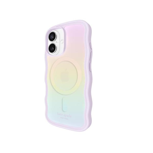 ケイトスペード iPhone17ケース Wavy Opal MagSafe Kate Spade - Wavy Magsafe Case For Apple Iphone 17 Pro - Opal