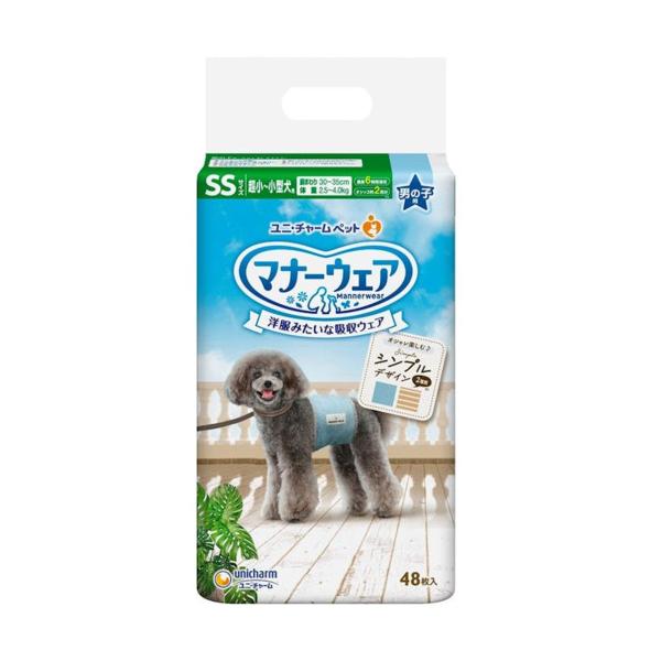 ユニチャーム(unicharm) マナーウェア 男の子用 SSサイズ 超小〜小型犬用 48枚 866