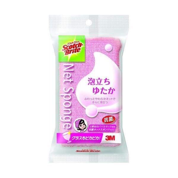スリーエムジャパン　WNT-77KP　スコッチブライト　泡立ちゆたかネットスポンジ(ピンク)　WNT-77KP 858