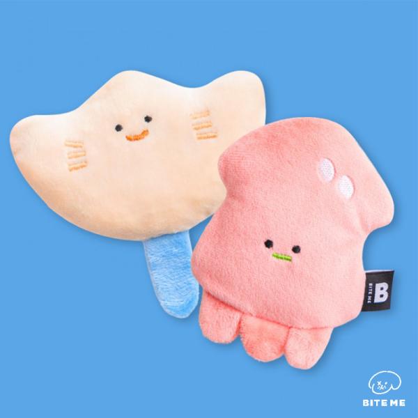 海のお友だちおもちゃ ドッグトイ エイ&イカ