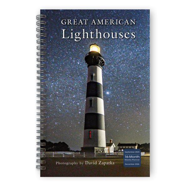 Great American Lighthouses 2026年 ウィークリー＆マンスリープランナー 16か月エンゲージメントカレンダー:2025年9月~2026年12月