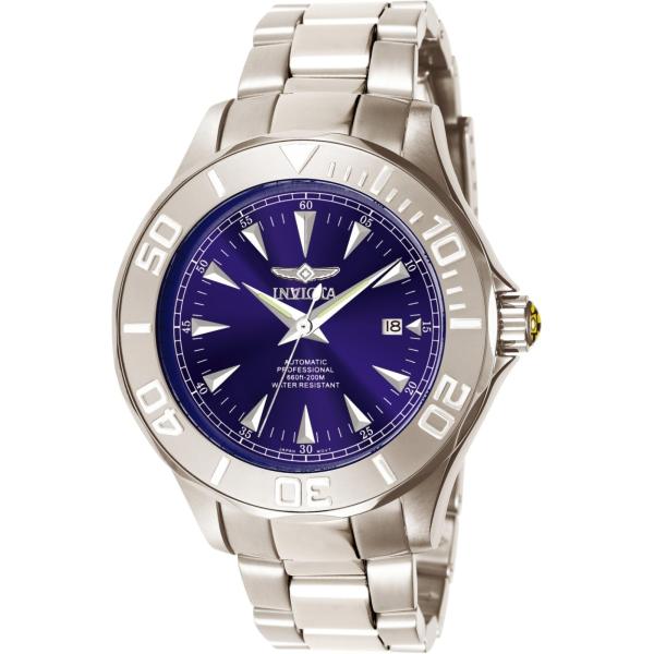 Invicta Men's 47mm Automatic Silver Steel Bracelet ＆ Case Watch 7035
