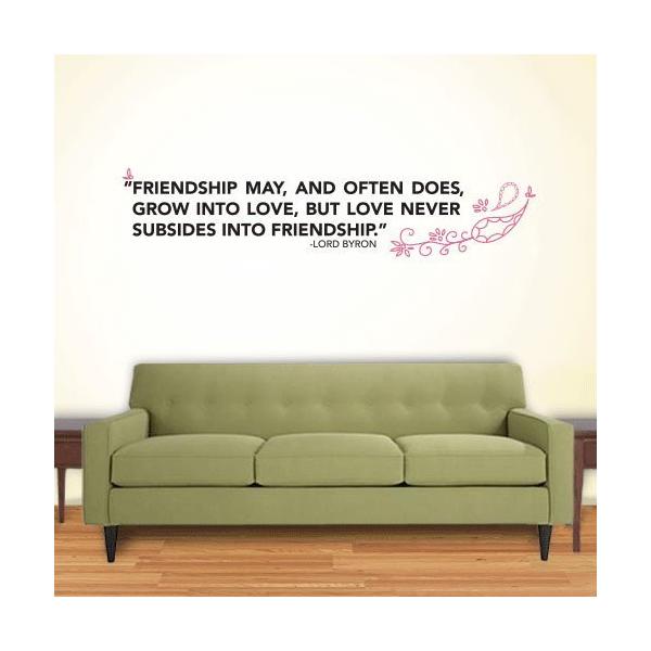 WQV000212_24 Friendship Love 24 Inch Quote Vinyl Wall Decal
