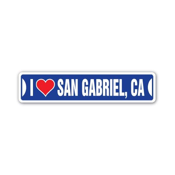 I Love SAN Gabriel, California Street Sign ca City State us Wall Road d〓cor Gift