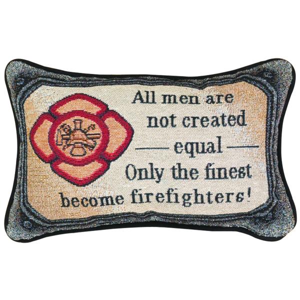 Manual Woodworkers and Weavers TWAFUP All Fired Up Tapestry Pillow Witty Saying Filled With Recycled Fibers 12.5 X 8.5 in. Poly Blend