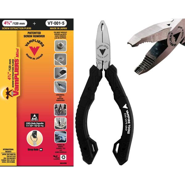 Vampire Professional Tools International VT-001-5 Screw Extraction Pliers, 5 in.