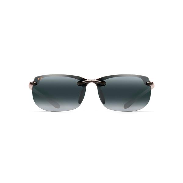 Maui Jim Men's ＆ Women's Banyans Polarized Rectangle Reading Glasses, 2.00x, Gloss Black/Neutral Grey Polarized, Small Fit