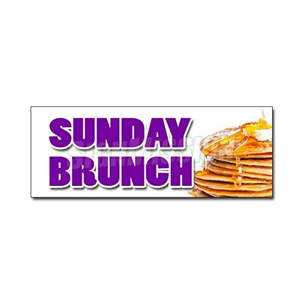 24" Sunday Brunch Decal Sticker Breakfast Lunch Champagne Buffet Egg Benedict
