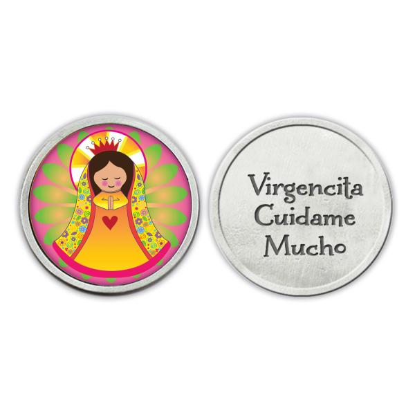 Cathedral Art オレンジ Virgencita ポケットトークン、マルチカラー