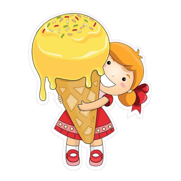Ice Cream Concession Restaurant Food Truck Die-Cut Vinyl Sticker 18 inches