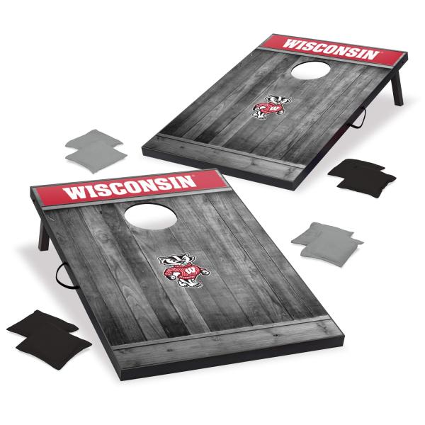 Wild Sports NCAA カレッジコーンホールセット 2フィートx3フィート MDF 木製 グレーウッド 2'x3'