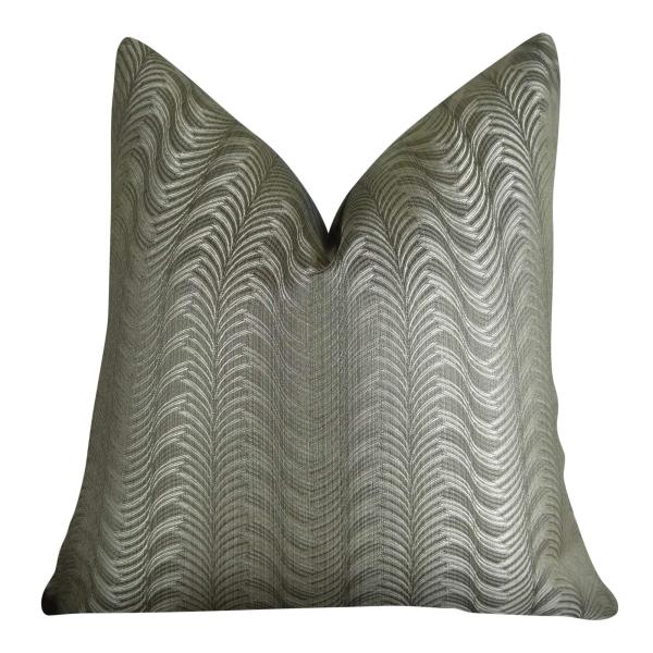 Thomas Collection Silver Gray Throw Pillow - Gray Couch Pillow - Silverish Gray Pillow - Gray Designer Throw Pillow, Made in USA, 11393