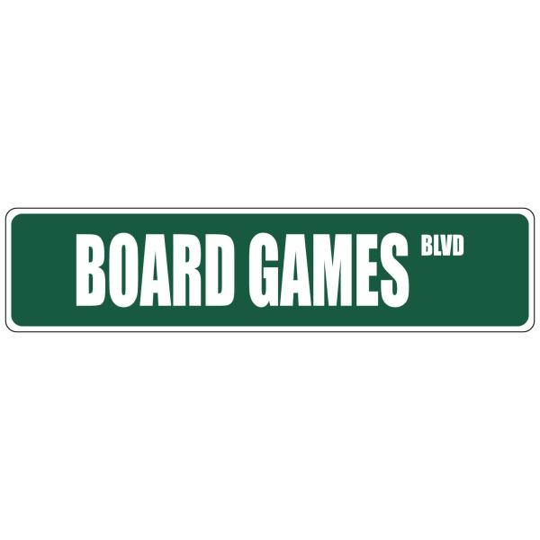 Board Games Green Street Sign Decal Sticker 8x2