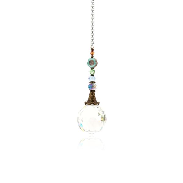 Elegant Handmade Crystal Suncatcher (40mm) Prism Hanging for Windows, Garden, Gift, Family, Friends, Mom, Aunt, Grandma by 2 Dirty Birds Boutique