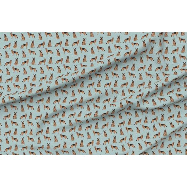 Spoonflower Fabric - German Shepherd Pet Quilt Dogs Collection Shepherds Mom Portrait Printed on Petal Signature Cotton Fabric by The Yard - Sewing Qu