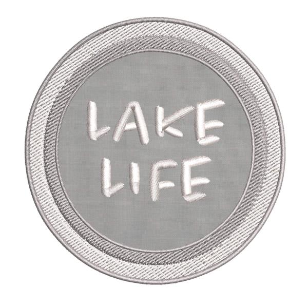 Lake Life Saying Expression Embroidered DIY Iron or Sew-on Decorative Patch Badge Appliques ~ Explore River Fishing Boating Adventure Series