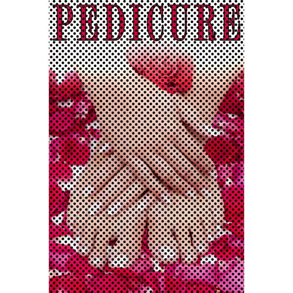 Pedicure VII Nail Salon Sign Advertising Marketing D〓cor Vertical (Perforated 70/30 See-Through Window Vinyl Sign [Outdoors], 42")