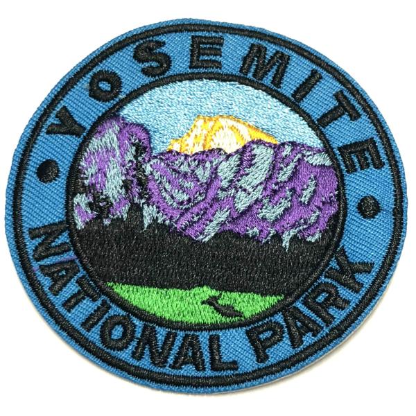 Yosemite National Park 3" Embroidered Premium Patch Iron-On/Sew-on Decorative Vacation Souvenir Applique Mountain Moon Stars Bear Wolf Wander Explore