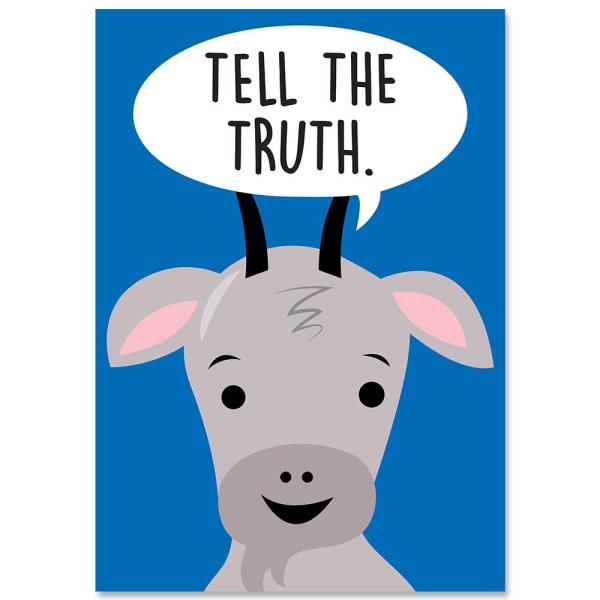 Creative Teaching Press Tell the Truth Farm Friends Inspire Uポスター(10246)