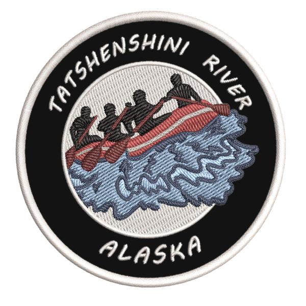 Tatshenshini River, Alaska White Water Rafting Embroidered Premium Patch DIY Iron-on or Sew-on Decorative Badge Emblem Vacation Souvenir Travel Gear C