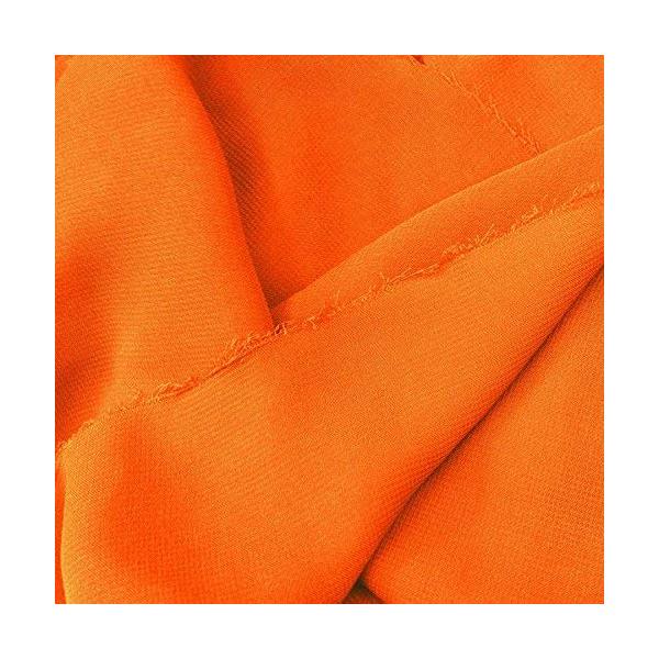 60" Wide Chiffon Fabric 100% Polyester - Perfect for Wedding Dresses, Elegant Gowns, DIY Decoration, Drapery - Orange, 1 Yard