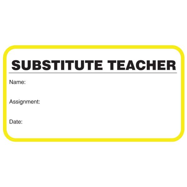 Standard Visitors Badges in Books, Substitute Teacher Sign-in Books with Security Badges, 500/Book (Yellow)