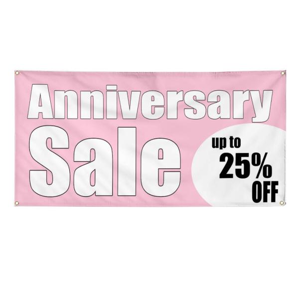 Vinyl Banner Multiple Sizes Anniversary Sale up to 25% off A Business Outdoor Weatherproof Industrial Yard Signs Pink 4 Grommets 16x40Inches