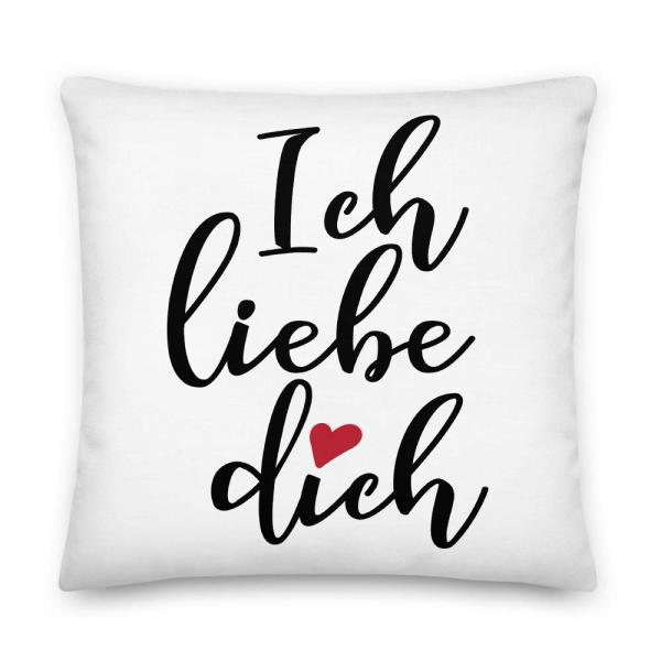 Ich Liebe Dich All-Over Print Premium Pillow | German I Love You | German Translation Pillow | Cute Valentine's Day Pillow | German I Love You Pillow
