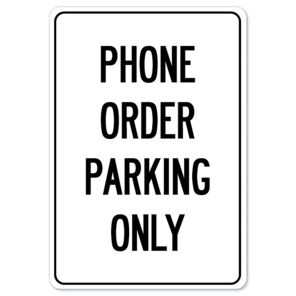 COVID-19 Notice Sign - Phone Order Parking Only 2 | Peel and Stick Wall Graphic | Protect Your Business, Class Room, Office ＆ Interior Surroundings |