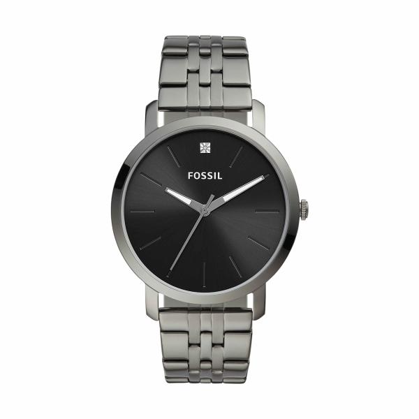 フォッシル Lux Luther 3針 メンズ腕時計 スモークトーン ステンレススチール