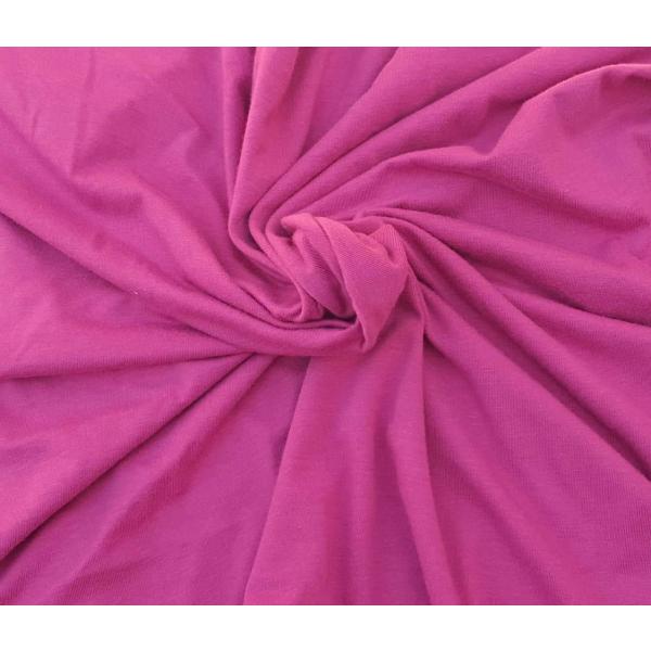 New Creations Fabric ＆ Foam Inc, 58/60" Wide, 95% Cotton 5% Spandex, Cotton Jersey Spandex Knit Blend, 4 Way Stretch Fabric (Fuchsia, 5 Yards)