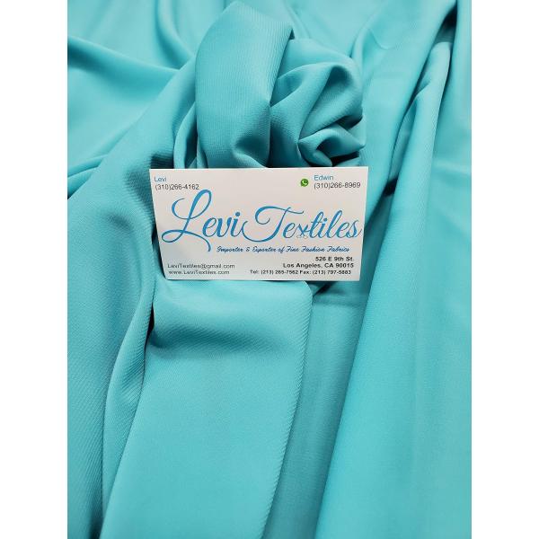 Levi Textiles, INC. Stretch Imitation Silk Chiffon Spandex -2 Way Slight Stretch- 58/60" - Sold BTY (#31 - SEA Green)