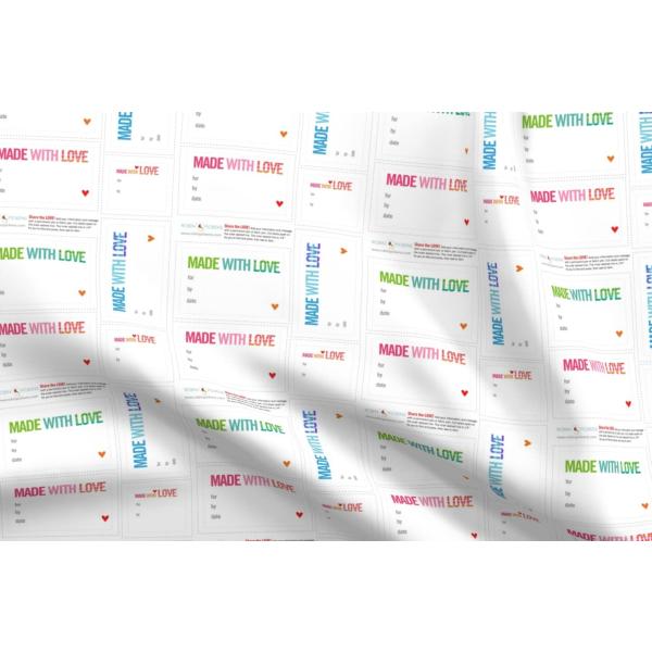 Spoonflower Fabric - Quilt ＆ Love Label Sewing Printed on Minky Fabric Fat Quarter - Sewing Baby Blankets Quilt Backing Plush