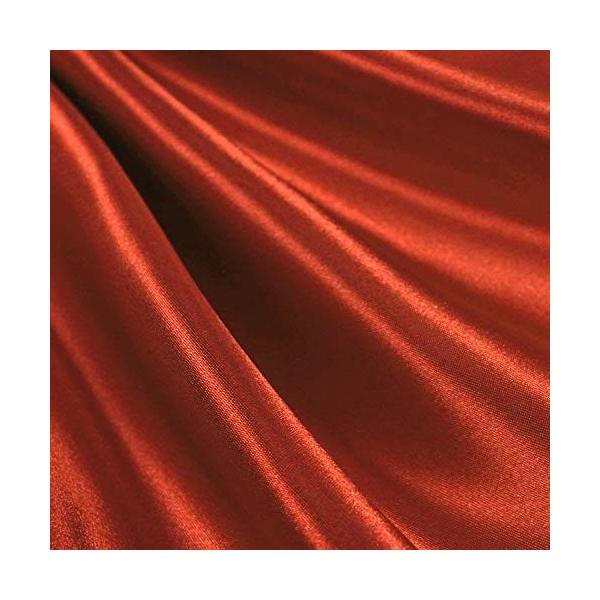 Valentina Textile inc Satin- Charmeuse Fabric 60" Inch Wide- for Weddings, Decor, Gowns, Sheets, Costumes, Dresses, (5 Yard, Rust)