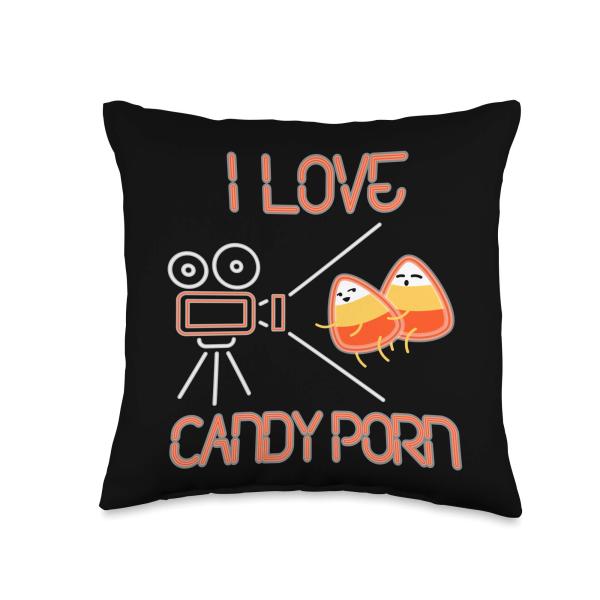 I Love Candy Corn Porn Humor Funny Funny Christmas Gifts Throw Pillow