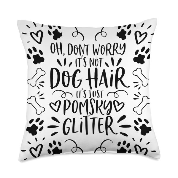 Pomsky Mom Gift Pomsky Home Decor Dog Mom Throw Pillow