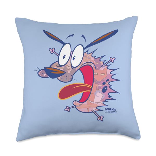 Courage the Cowardly Dog Evil Inside Throw Pillow