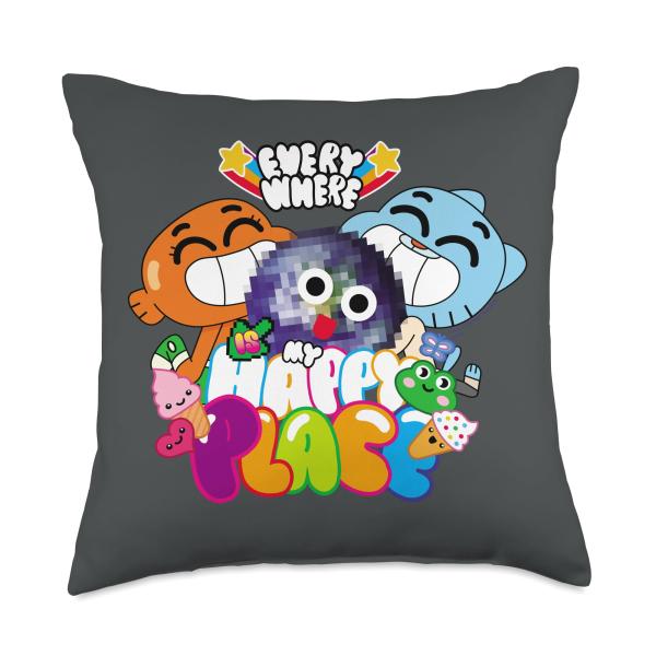 The Amazing World of Gumball Happy Place Throw Pillow