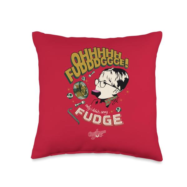 クリスマス・ストーリー Oh Fudge 装飾クッション 両面プリント 公式ライセンス品
