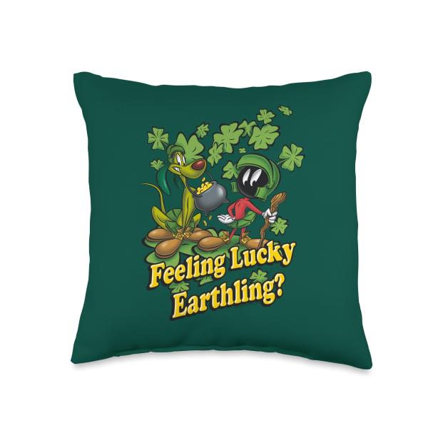Looney Tunes Marvin The Martian Feeling Lucky Throw Pillow
