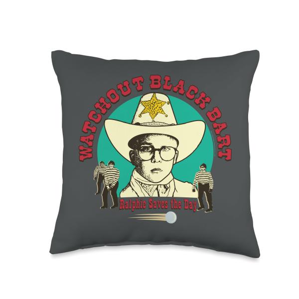 A Christmas Story Watchout Black Bart Throw Pillow