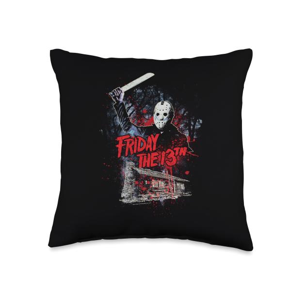 Friday the 13th Jason Cabin Throw Pillow
