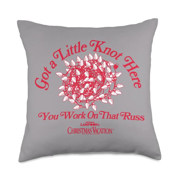 National Lampoon's Christmas Vacation Got a Little Knot Here Throw Pillow