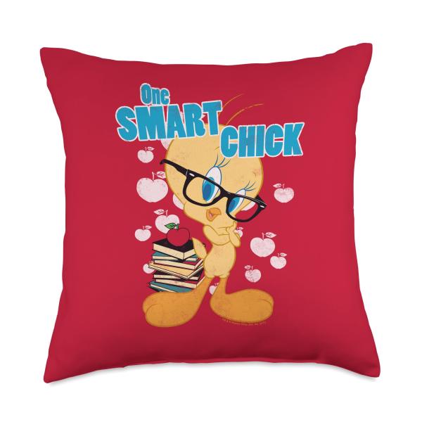 Looney Tunes Tweety One Smart Chick Throw Pillow, 18x18